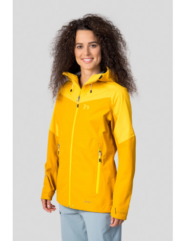 Ladies trekking jacket ABIGAIL golden yellow/spectra yellow
