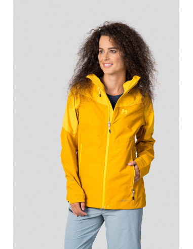 Ladies trekking jacket ABIGAIL golden yellow/spectra yellow