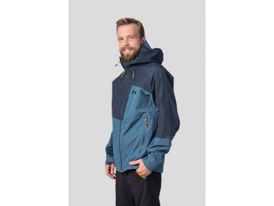 Vīriešu pārgājienu jaka ALAGAN ūdens zila/dīķa zaļa