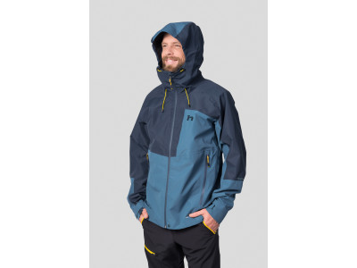 Vīriešu pārgājienu jaka ALAGAN ūdens zila/dīķa zaļa