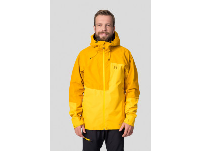 Men's trekking jacket ALAGAN spectra yellow/golden yellow