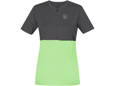 Ladies active short sleeve T-shirt BERRY asphalt/paradise green mel