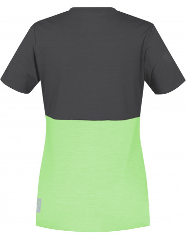 Ladies active short sleeve T-shirt BERRY asphalt/paradise green mel