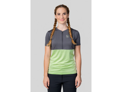 Ladies active short sleeve T-shirt BERRY asphalt/paradise green mel