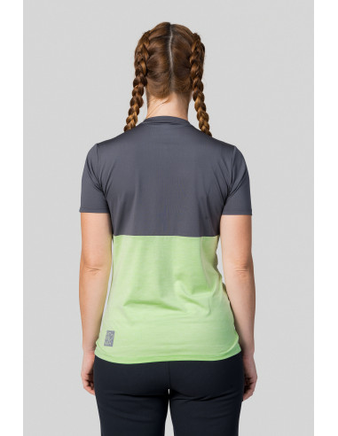 Ladies active short sleeve T-shirt BERRY asphalt/paradise green mel