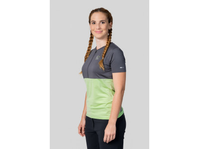 Ladies active short sleeve T-shirt BERRY asphalt/paradise green mel