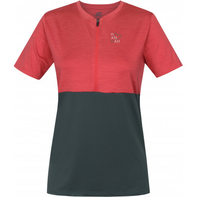 Ladies active short sleeve T-shirt BERRY holly berry mel/dark forest