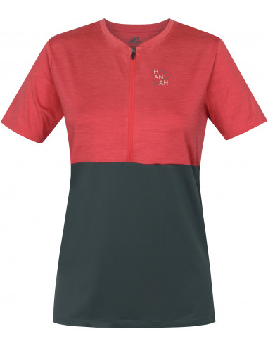 Ladies active short sleeve T-shirt BERRY holly berry mel/dark forest