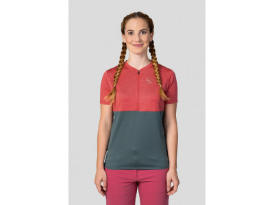 Ladies active short sleeve T-shirt BERRY holly berry mel/dark forest