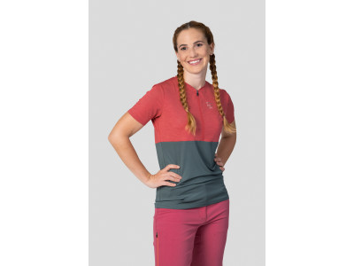 Ladies active short sleeve T-shirt BERRY holly berry mel/dark forest