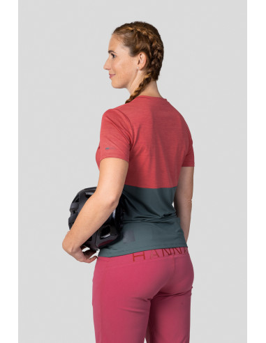 Ladies active short sleeve T-shirt BERRY holly berry mel/dark forest