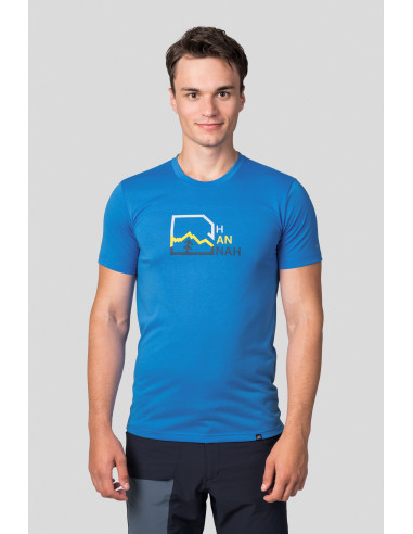 Men's trekking short sleeve T-shirt BITE brilliant blue