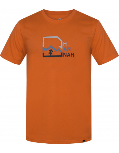 Men's trekking short sleeve T-shirt BITE jaffa orange