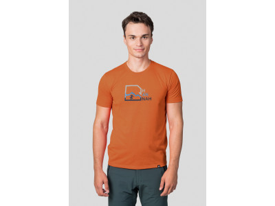 Men's trekking short sleeve T-shirt BITE jaffa orange