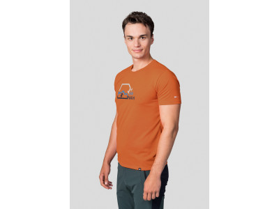 Men's trekking short sleeve T-shirt BITE jaffa orange