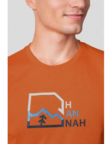 Men's trekking short sleeve T-shirt BITE jaffa orange