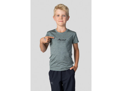 Kid's casual short sleeve T-shirt CORNET JR II dark forest mel