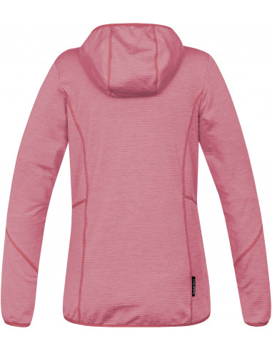 Ladies trekking sweatshirt DAGNYS HOODY quartz pink mel