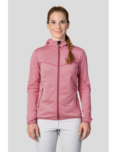 Ladies trekking sweatshirt DAGNYS HOODY quartz pink mel