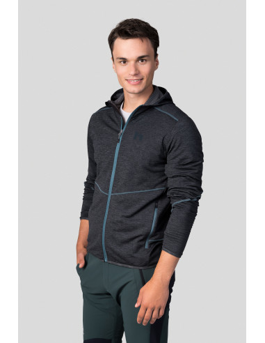 Men's trekking sweatshirt DAMAR HOODY dark gray mel