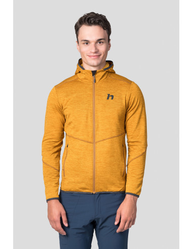 Men's trekking sweatshirt DAMAR HOODY golden yellow mel