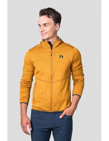 Men's trekking sweatshirt DAMAR HOODY golden yellow mel