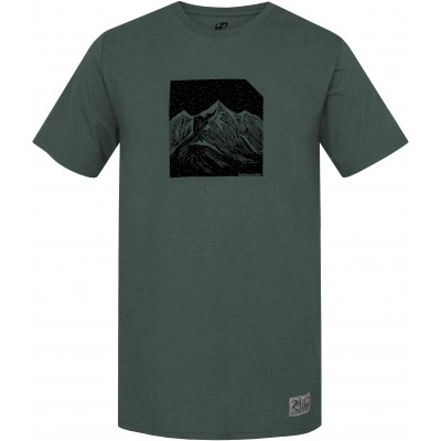 Men's every day short sleeve T-shirt GREM dark forest mel (print 1)