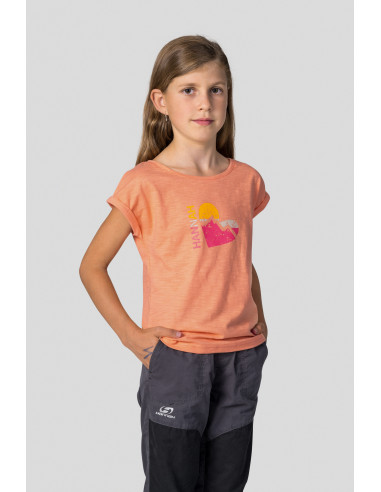 Kid's casual short sleeve T-shirt KAIA JR cantaloupe