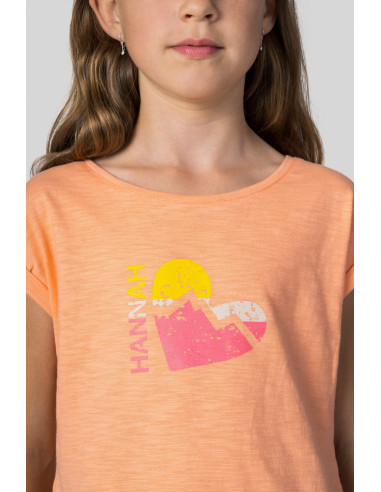 Kid's casual short sleeve T-shirt KAIA JR cantaloupe