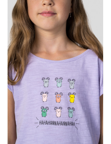 Kid's casual short sleeve T-shirt KAIA JR lavender
