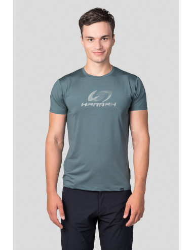 Men's trekking short sleeve T-shirt PARNELL II dark forest