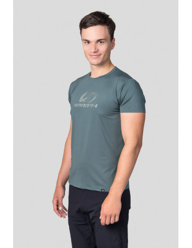 Men's trekking short sleeve T-shirt PARNELL II dark forest