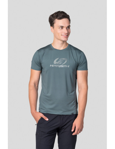 Men's trekking short sleeve T-shirt PARNELL II dark forest