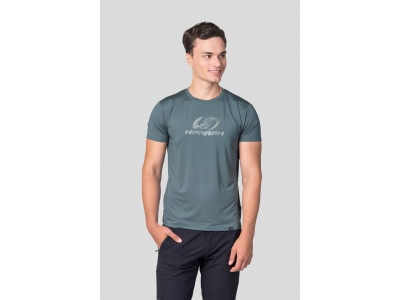 Men's trekking short sleeve T-shirt PARNELL II dark forest