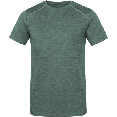 Men's active short sleeve T-shirt PELLO II dark forest mel