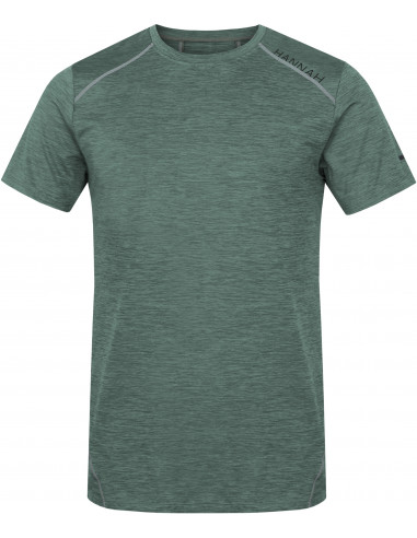 Men's active short sleeve T-shirt PELLO II dark forest mel