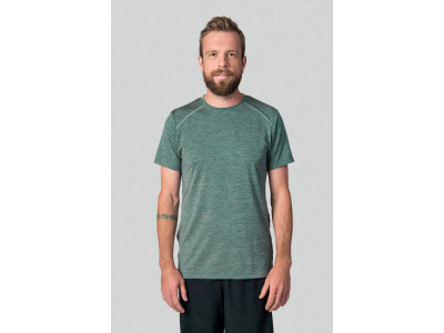 Men's active short sleeve T-shirt PELLO II dark forest mel