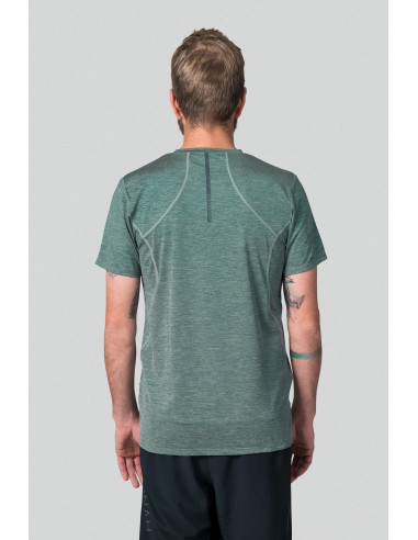 Men's active short sleeve T-shirt PELLO II dark forest mel