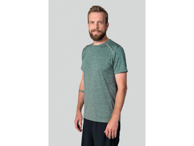 Men's active short sleeve T-shirt PELLO II dark forest mel
