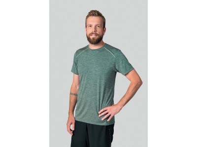 Men's active short sleeve T-shirt PELLO II dark forest mel