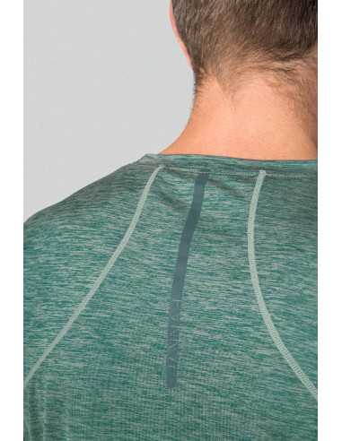 Men's active short sleeve T-shirt PELLO II dark forest mel