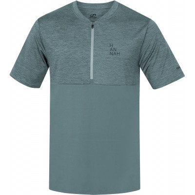 Men's active short sleeve T-shirt SANVI dark forest mel/dark forest