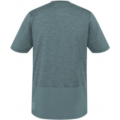 Men's active short sleeve T-shirt SANVI dark forest mel/dark forest 2