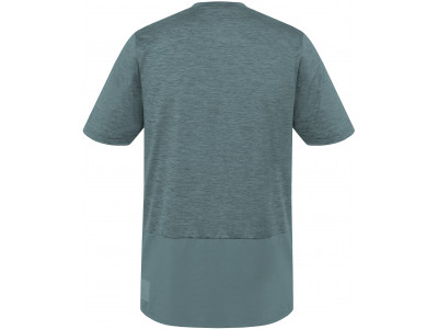 Men's active short sleeve T-shirt SANVI dark forest mel/dark forest