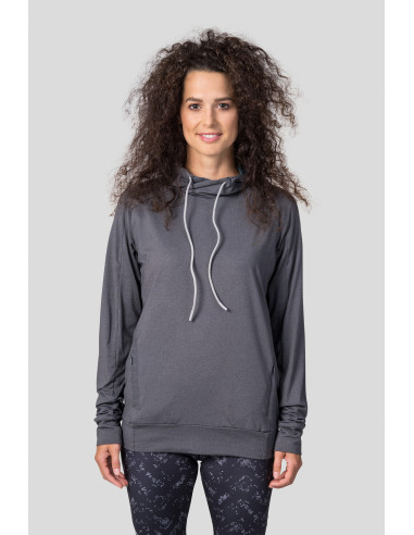 Ladies active sweatshirt VERNITA asphalt mel