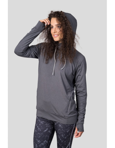 Ladies active sweatshirt VERNITA asphalt mel
