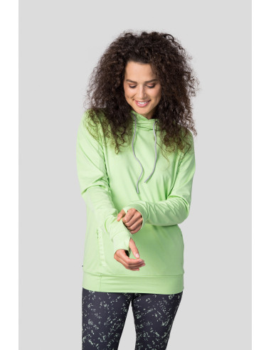 Ladies active sweatshirt VERNITA paradise green mel