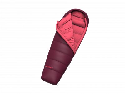 Ladies sleeping bag BIVAK W 240 rhododendron/poppy red