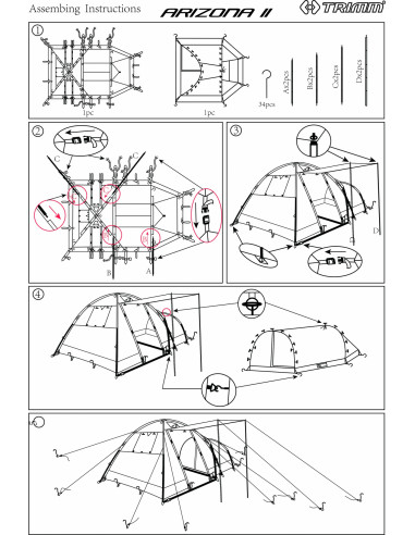 tent ARIZONA II Dark Lagoon/Dark Grey