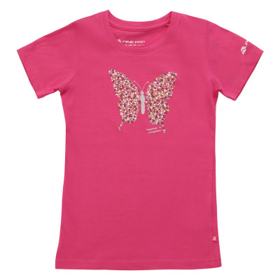 Kid's short sleeve T-shirt BADAMO carmine rose pc 2